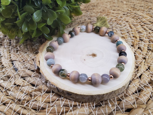 Olive Jade Diffuser Bracelet