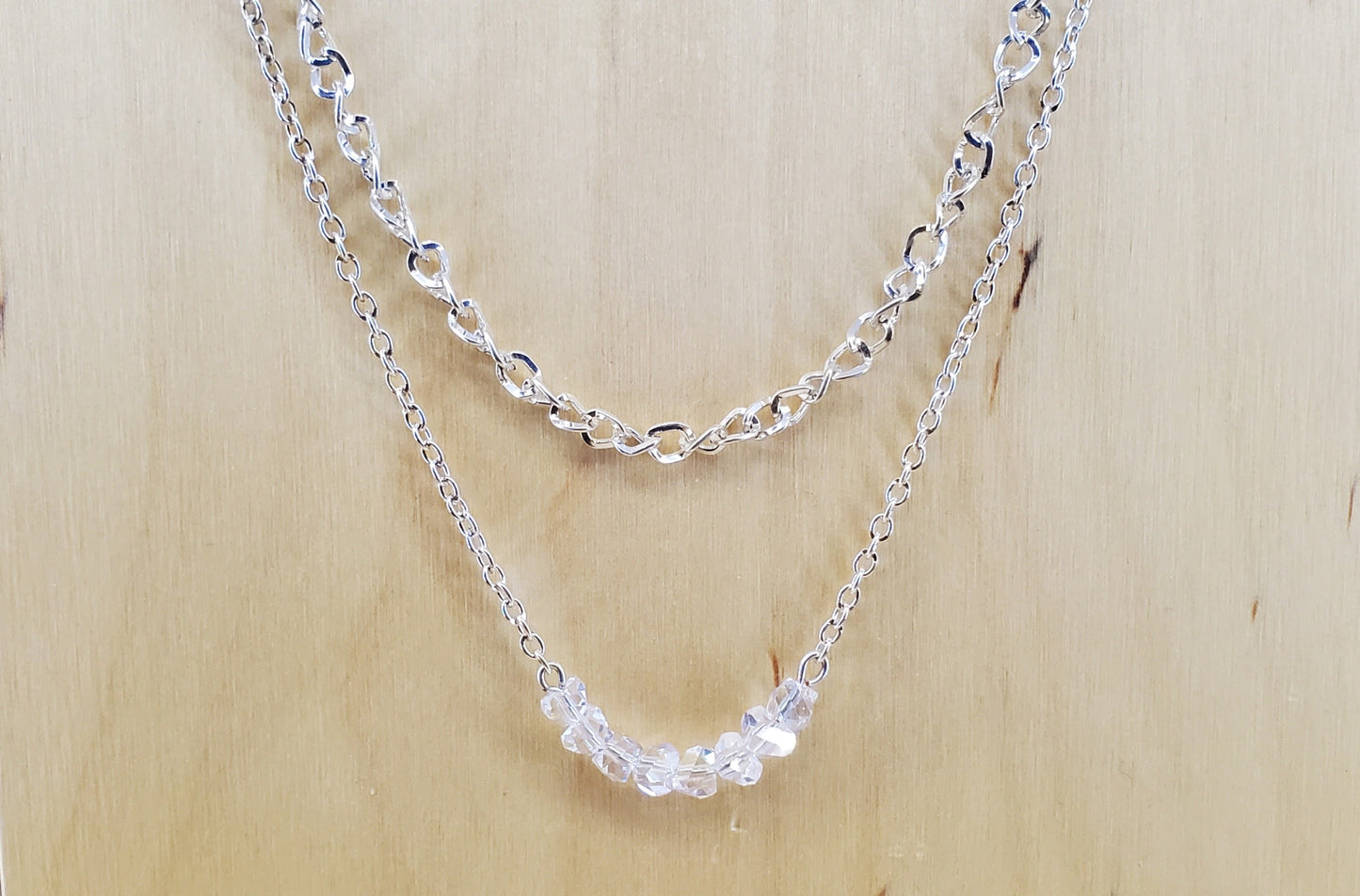 Crystal Cluster Layering Necklace Set