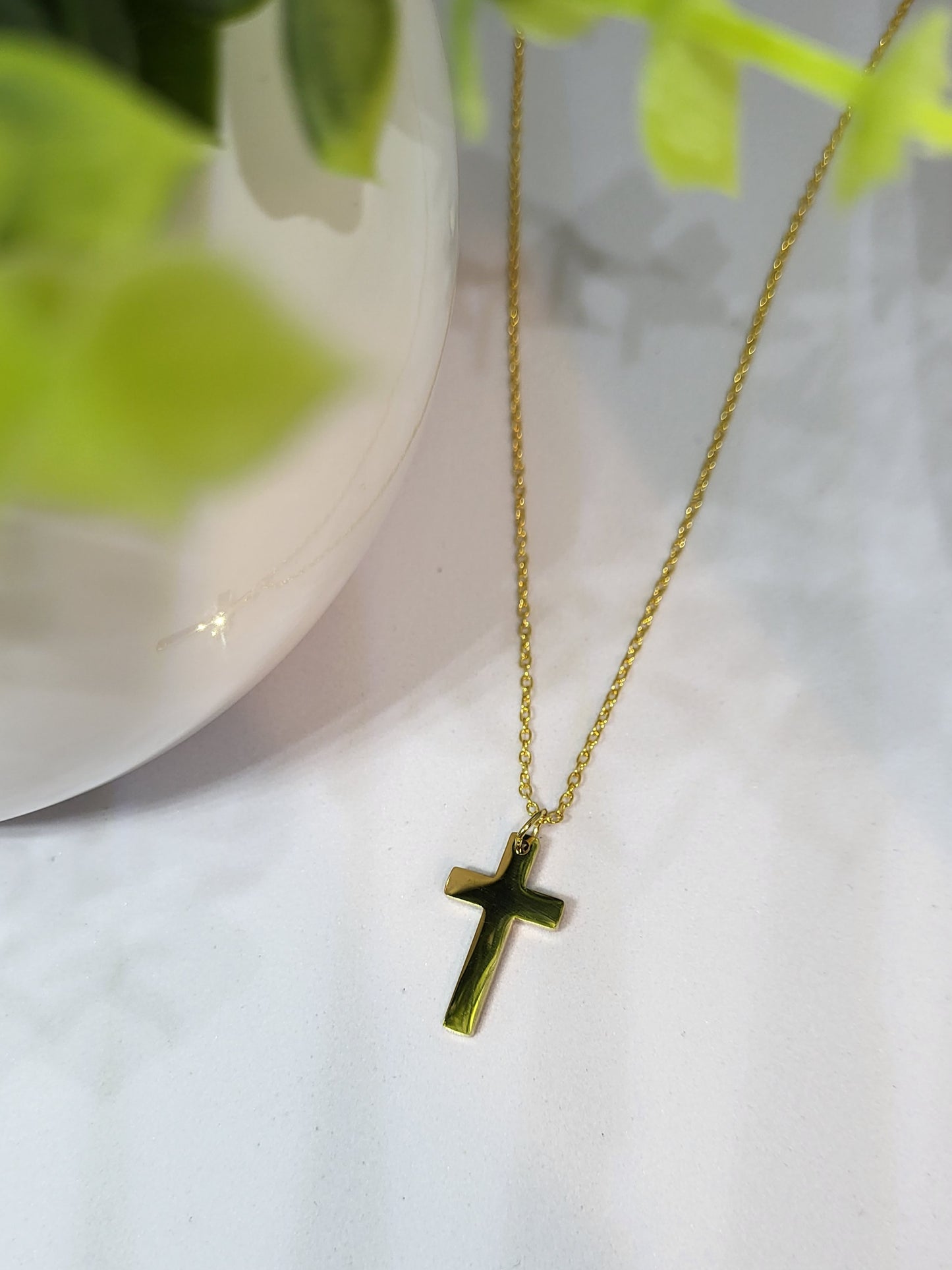 Minimalist Cross Necklaces (Silver or Gold)