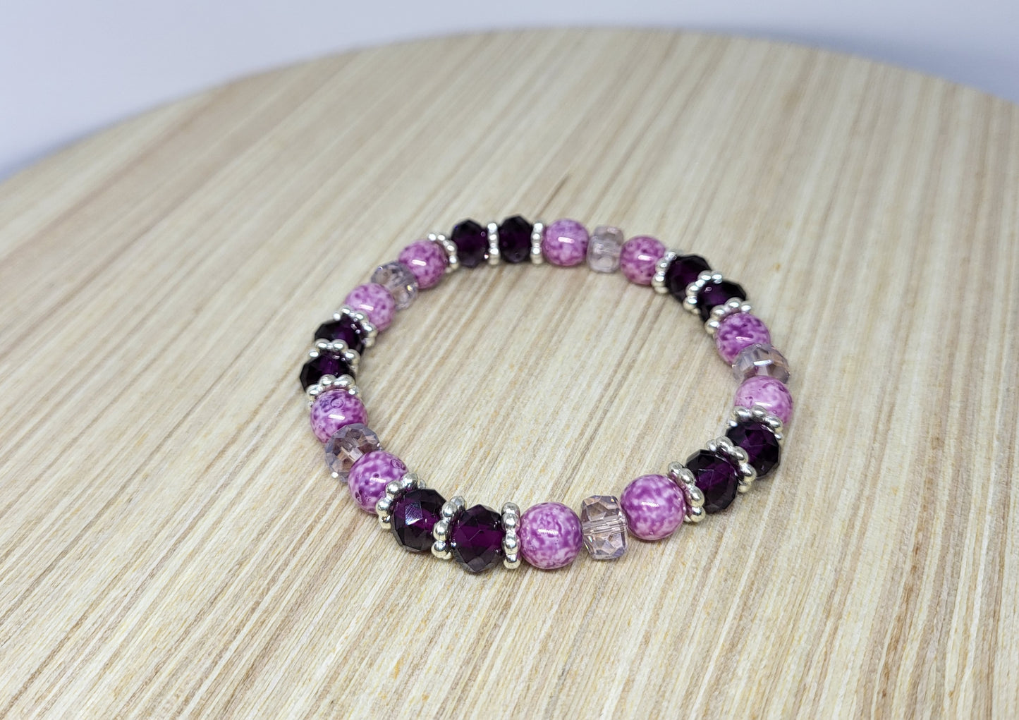 Wine Berry Crystal Bracelet