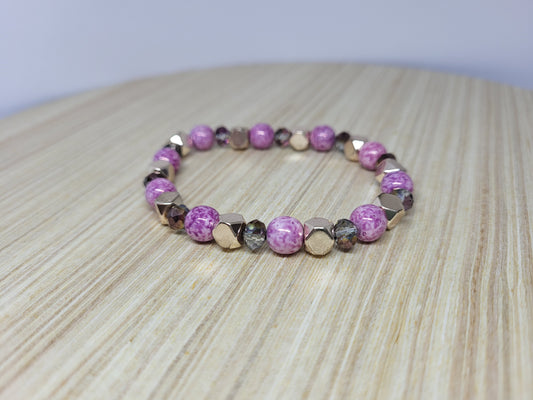 Lavender Latte Crystal Bracelet