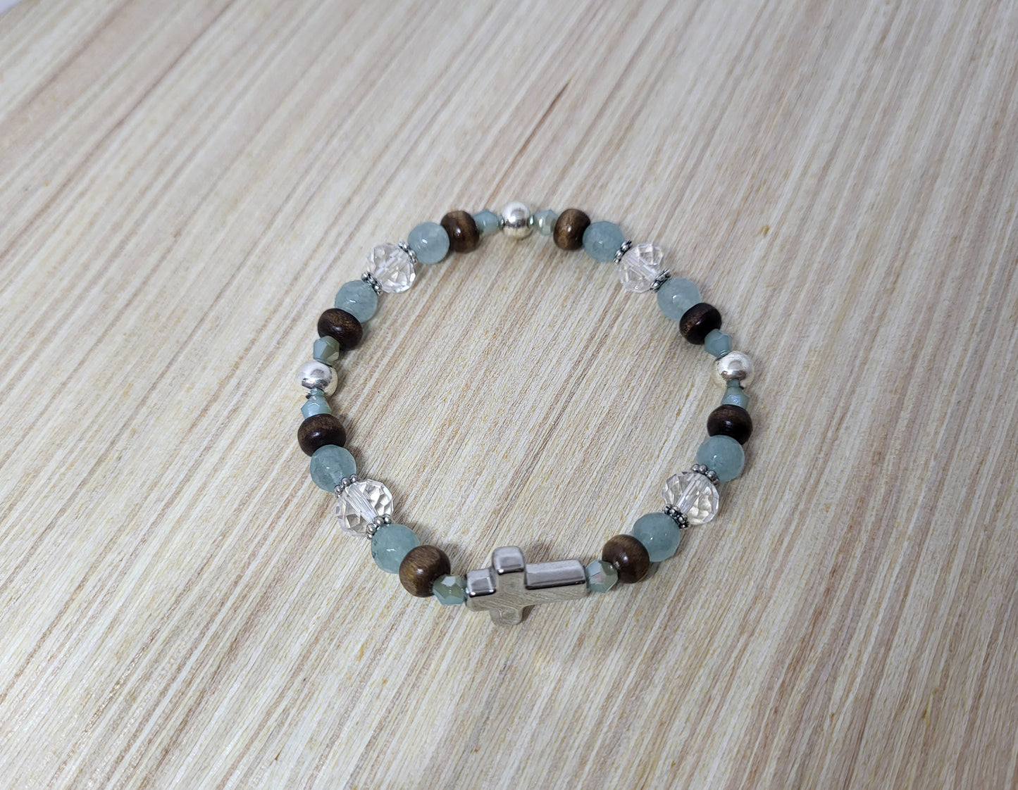 Jaded Ocean Cross Bracelet