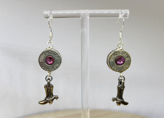 300 Winchester Short Mag Cowgirl Earrings