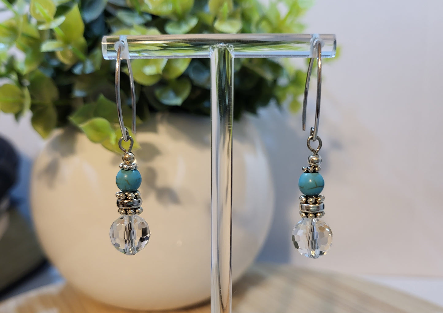 Turquoise & Crystal Bracelet Set
