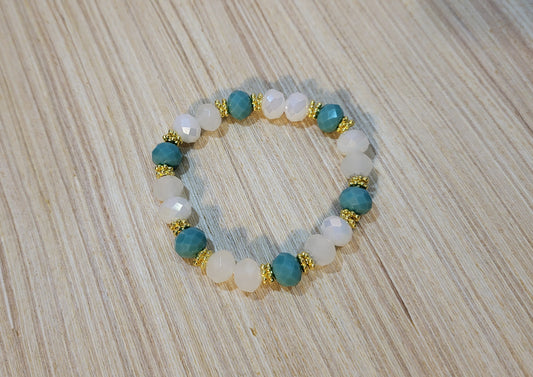 Desert Blue Crystal Bracelet (Gold)