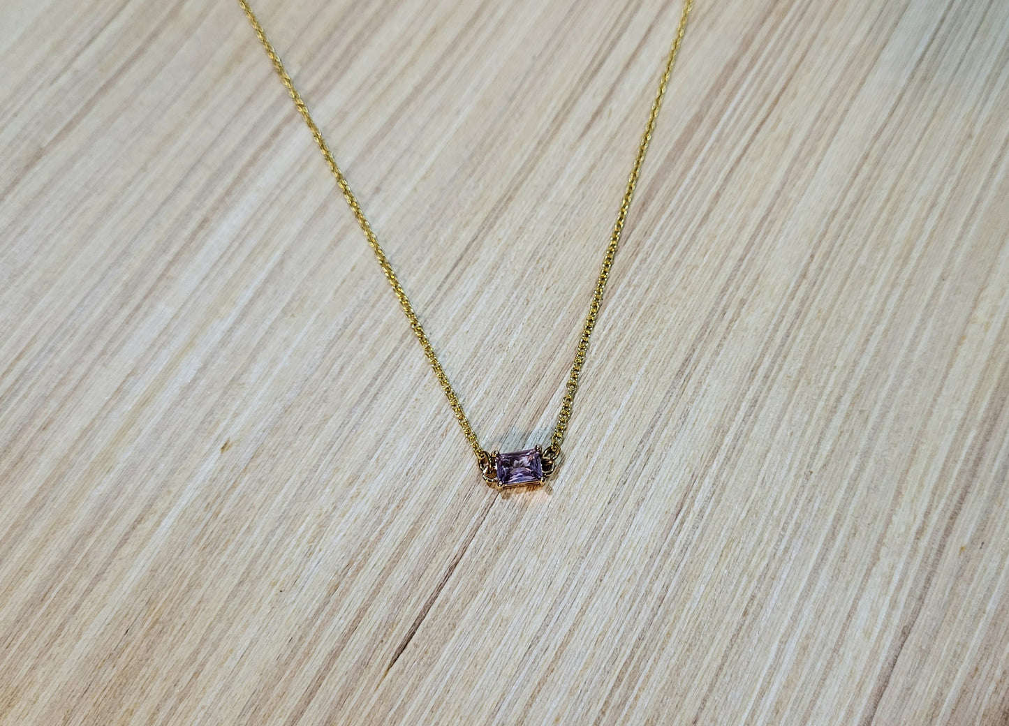 Radiant Cut Gold CZ Necklaces