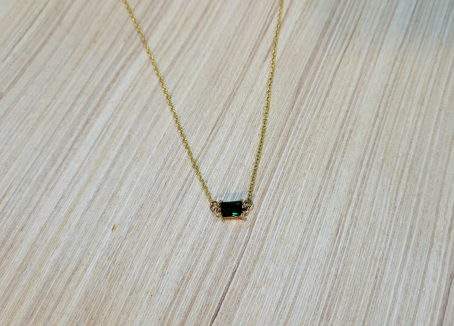 Radiant Cut Gold CZ Necklaces