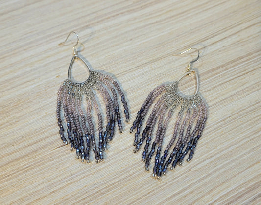 Lavender Fields Fringe Earrings
