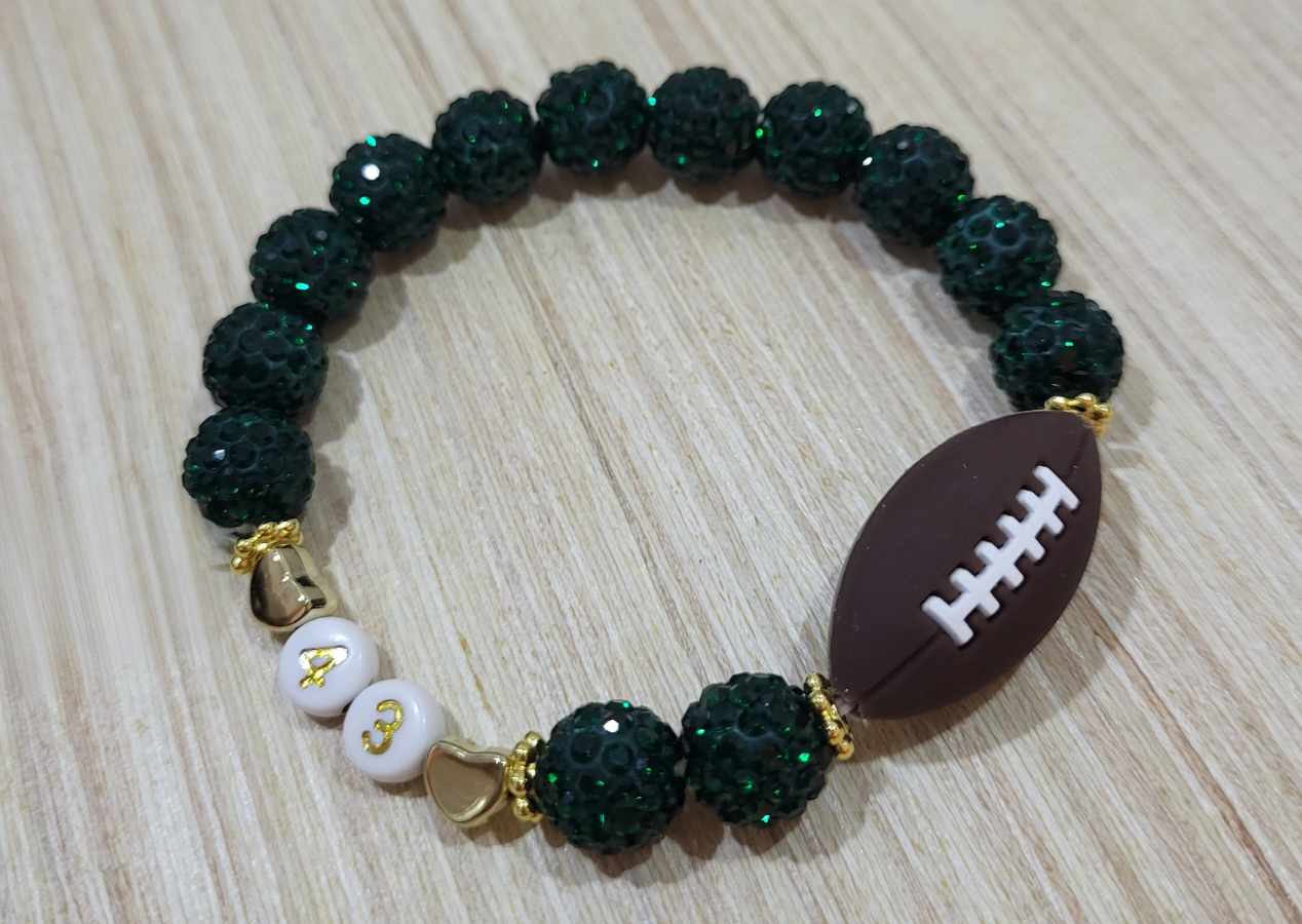 School Spirit Football Bracelets