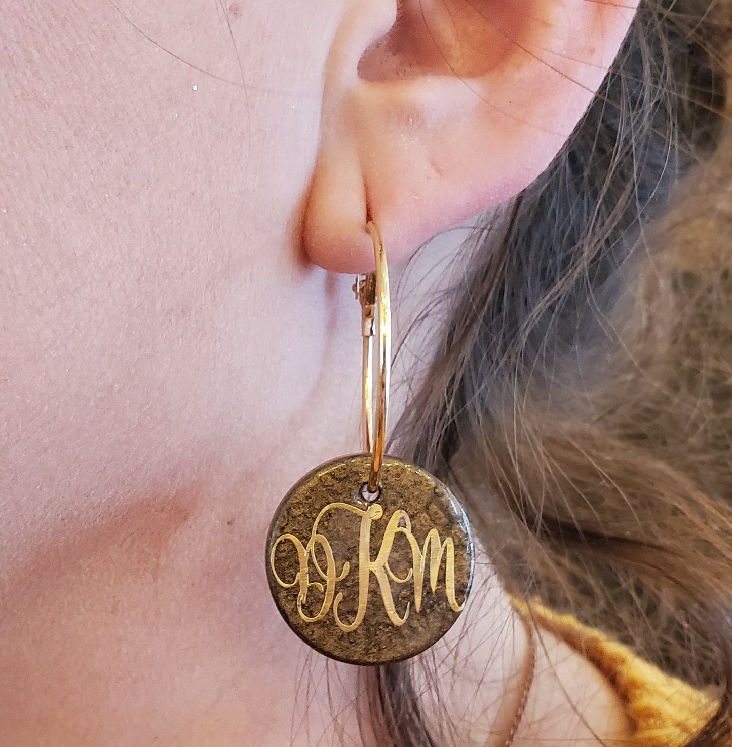 Monogram Hoop Earrings