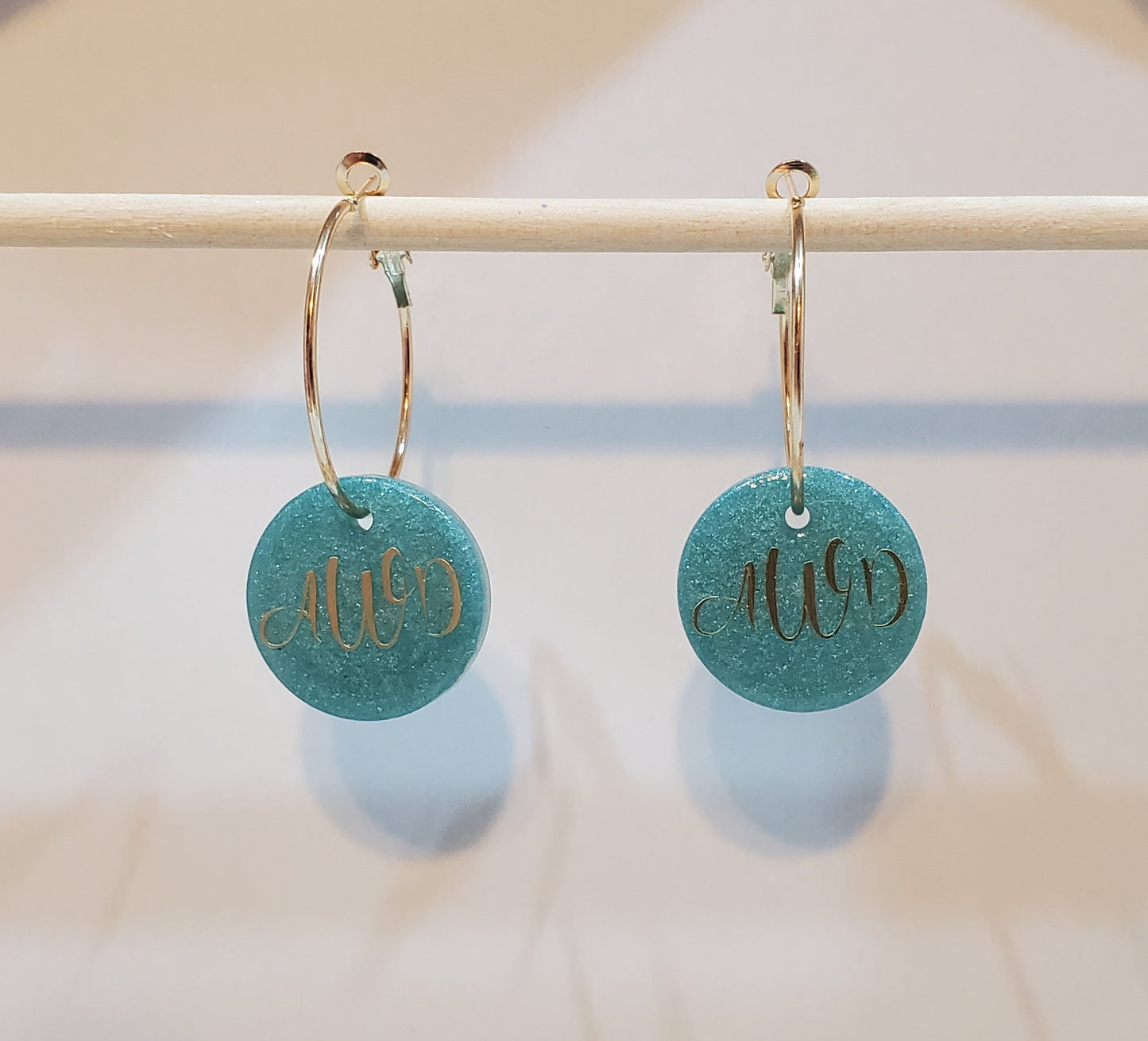 Monogram Hoop Earrings