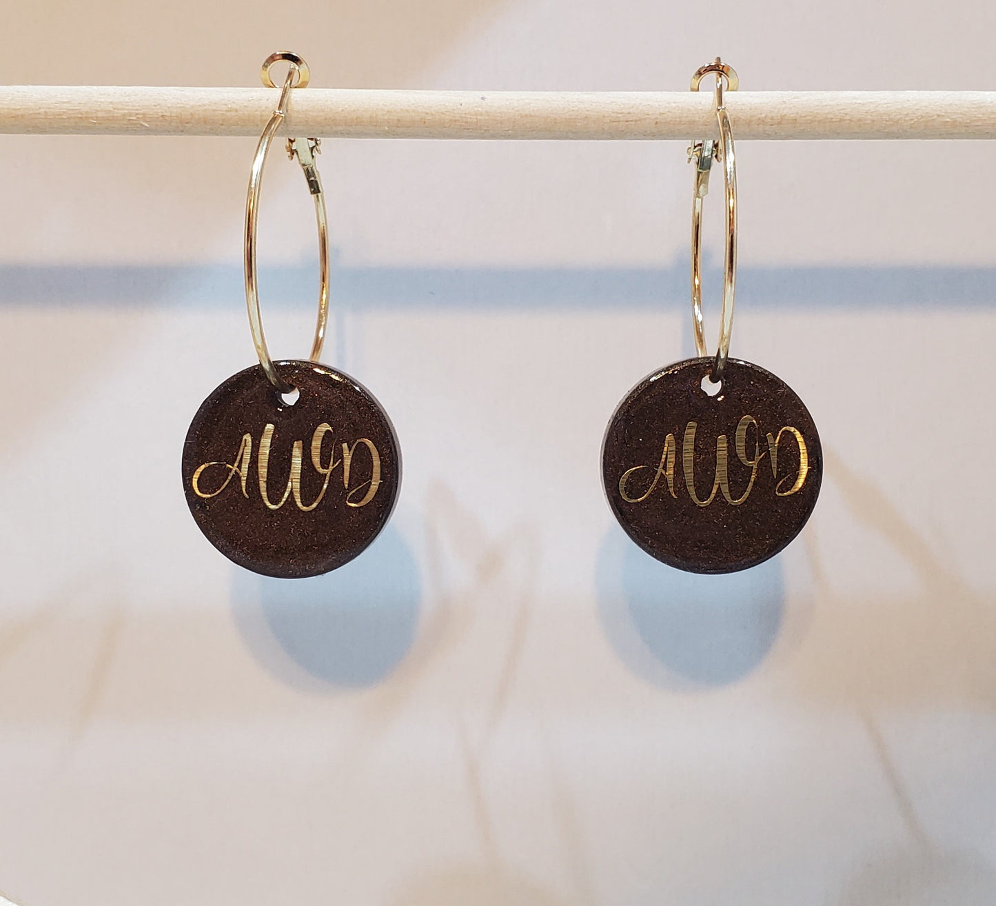 Monogram Hoop Earrings