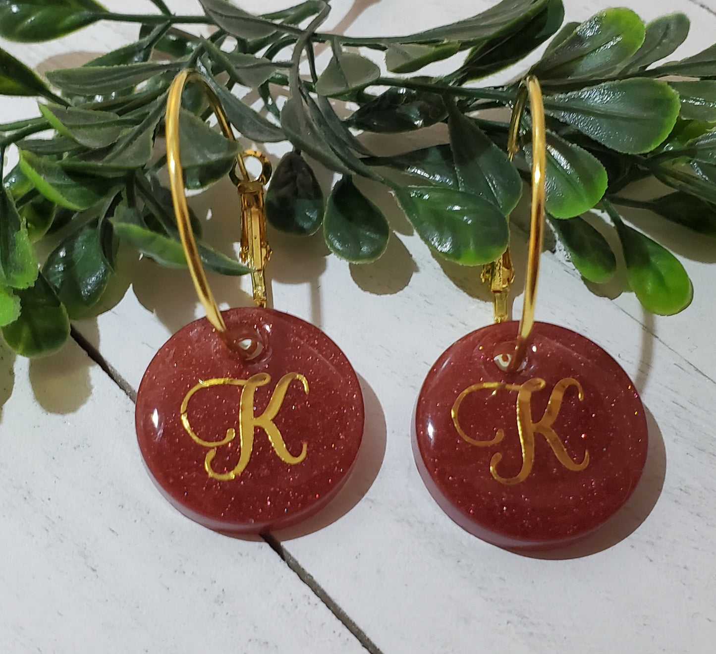 Monogram Hoop Earrings